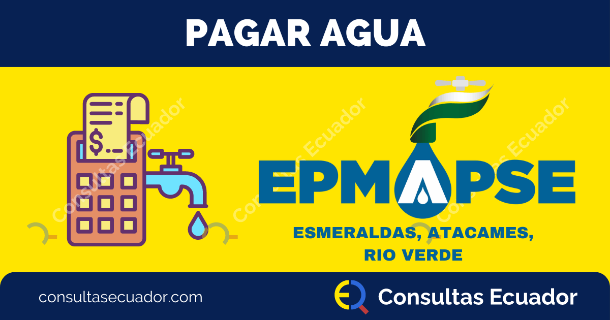 Pagar planilla de Agua Esmeraldas, Atacames, Rio Verde - Emapse
