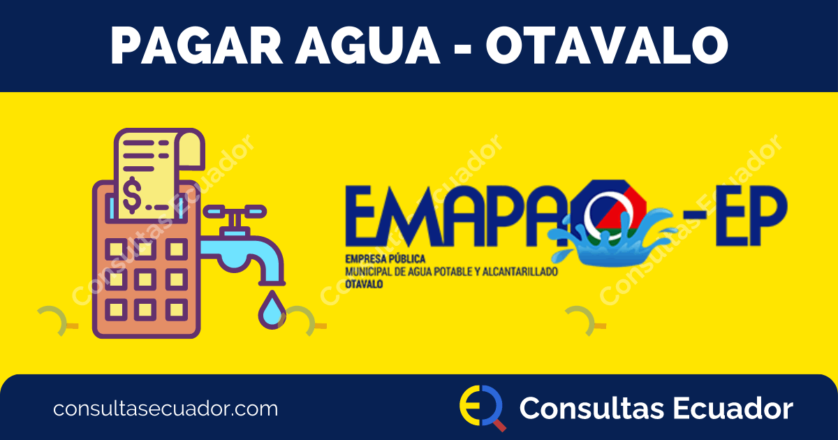 Pagar Planilla de Agua Otavalo - EMAPAO-EP