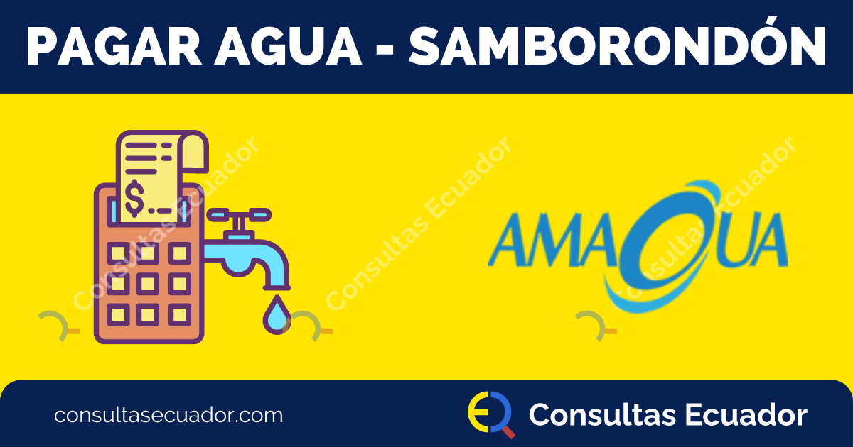 Pagar planilla de Agua Samborondón - Amagua