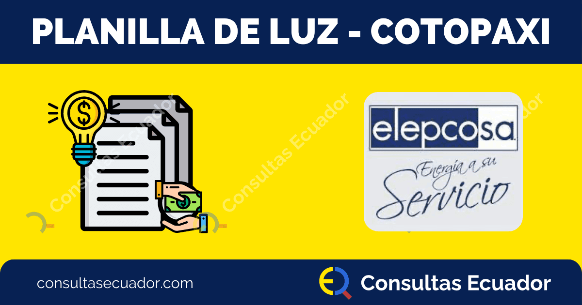Pagar planilla de Luz Cotopaxi - ELEPCO