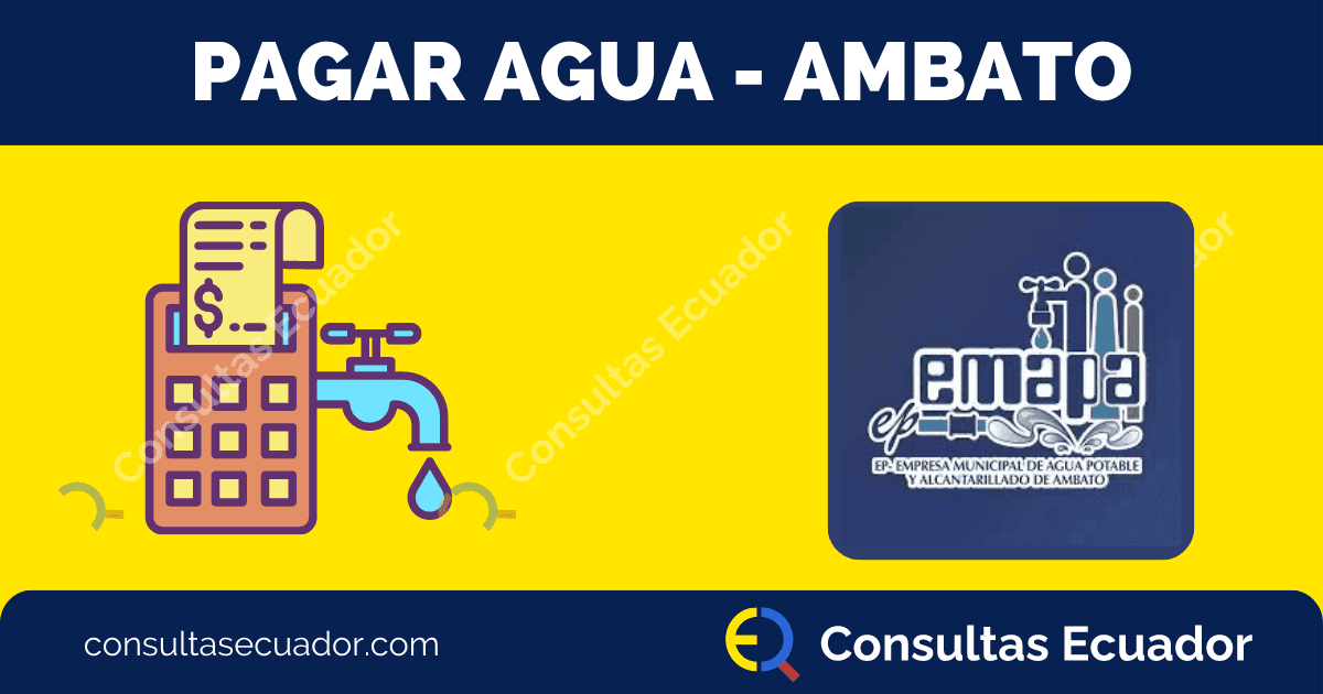Pagar planilla de Agua Ambato - EMAPA