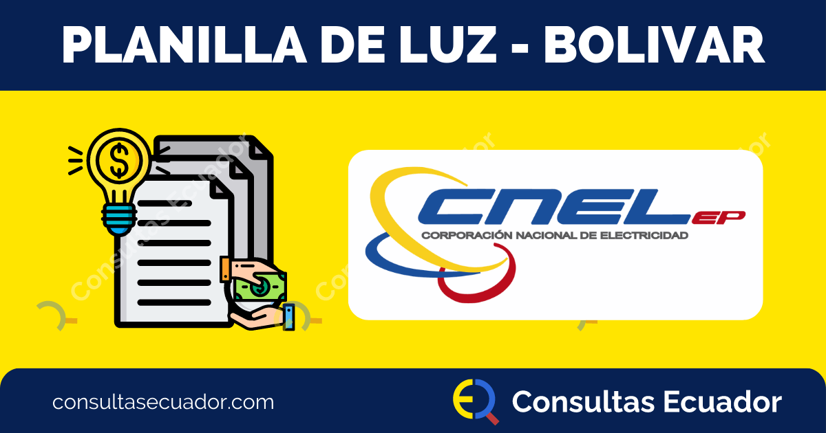 Pagar planilla de Luz Bolivar - CNEL