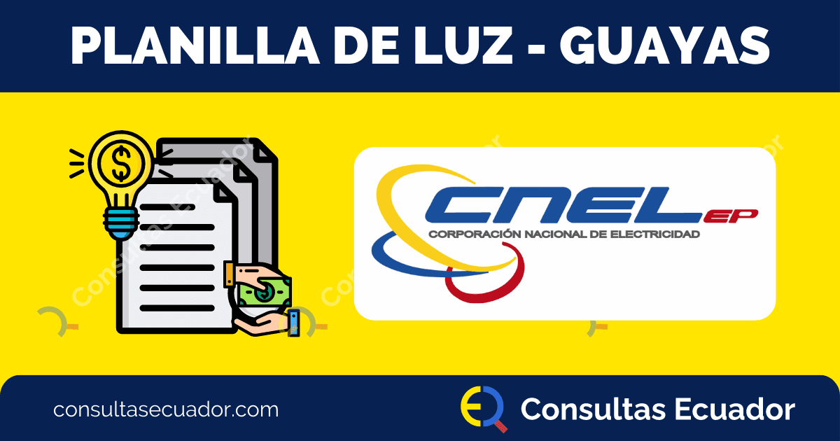 Pagar planilla de Luz Guayas Los Ríos CNEL Consultas Ecuador