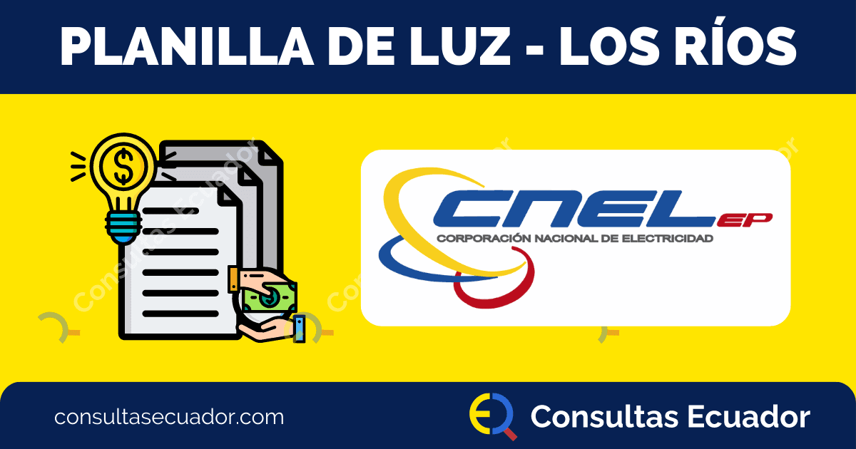 Pagar planilla de Luz Los Ríos - CNEL