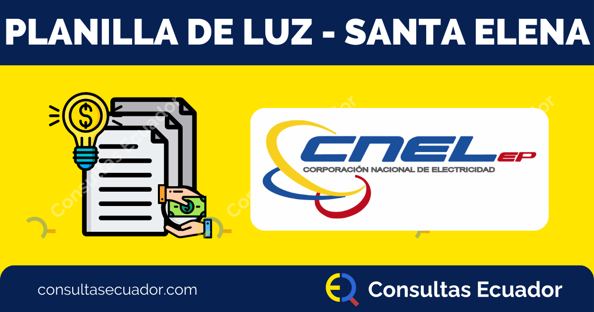 Pagar planilla de Luz Santa Elena - CNEL